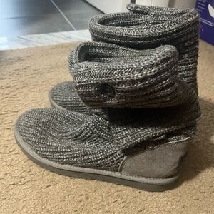 UGG Cozy Gray Knit Boots